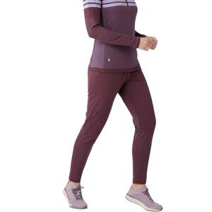 Smartwool Intraknit Merino Wool Tech Pant Purple Jogger Womens Size M NEW